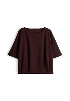 OPUS, CROPPED O-SHAPE - T-shirt basic - cherry jam