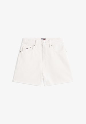 Hvide denimbukser med knapper foran, bæltestropper, lommer og lille Tommy Hilfiger-logo på højre lomme og midten af linningen.