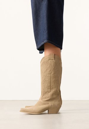 sacha, Bottines de cowboy / motard - beige
