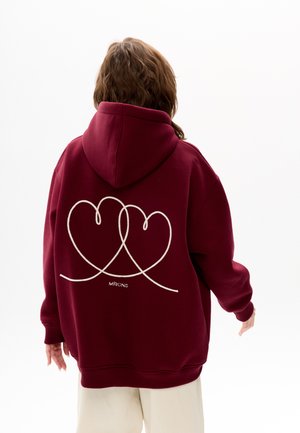 Sweat à capuche - bordeaux