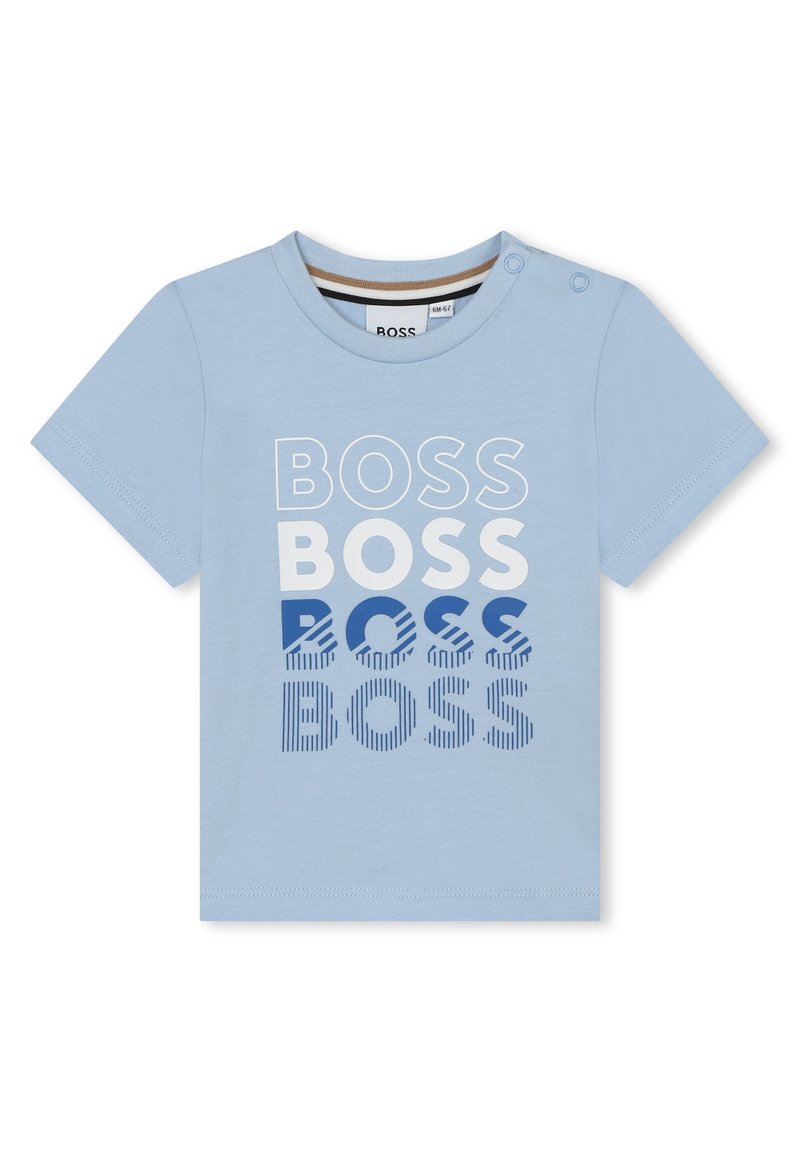 BOSS Kidswear T-shirt print blauw