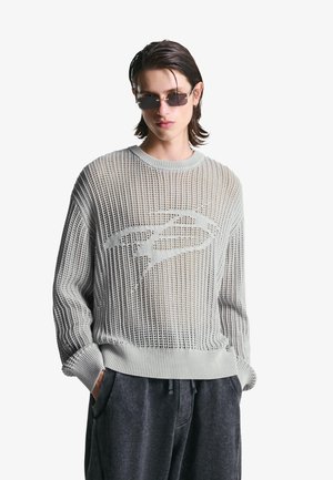 Bershka Stickad tröja - grey