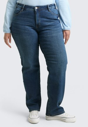 Straight leg jeans - clean mid stone blue denim