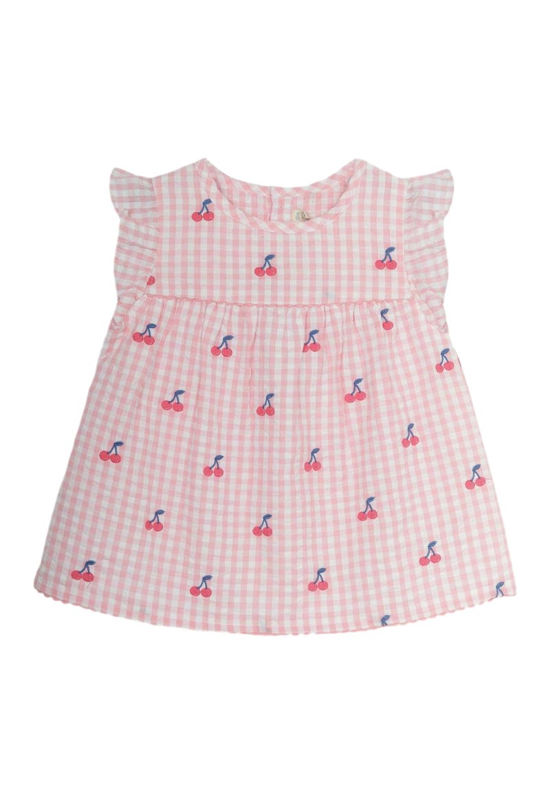 JoJo Maman Bébé - CHERRY EMBROIDERED PRETTY-REGULAR FIT - Bluse - pink, Forstør