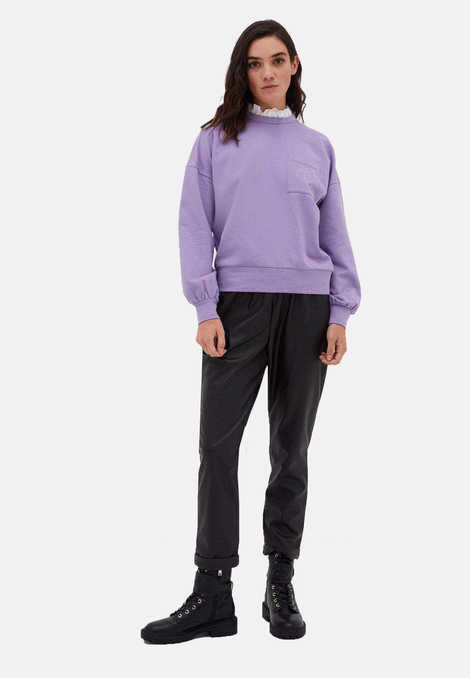 Motivi Pantaloni di pelle - nero - Zalando.it