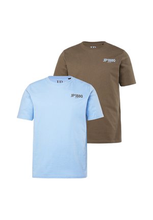 2-PACK OF HALF-SLEEVE PRINTED CHEST - T-Shirt print - pale blue
