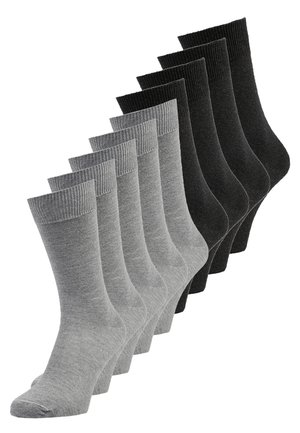 9 PACK UNISEX - Čarape - light grey melange/antracite