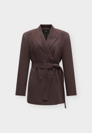 JDY, JDYMISO BELT BLAZER - Блейзър - chocolate plum