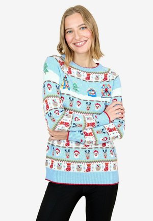 MATERNITY FIT - CHRISTMAS FAIR GROUND FAIRISLE - Pulóver - blue