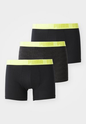 Puma MEN ECOM 3 PACK - Apakšbikses - black/lemon