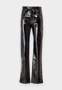 STRETCH STRAIGHT FIT TROUSERS - Pantaloni - black