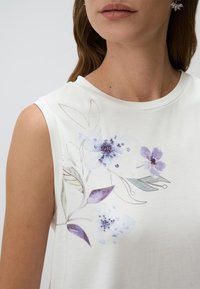 Jimmy Key FLORAL DETAILED CREW-NECK SLEEVELESS - Top - white