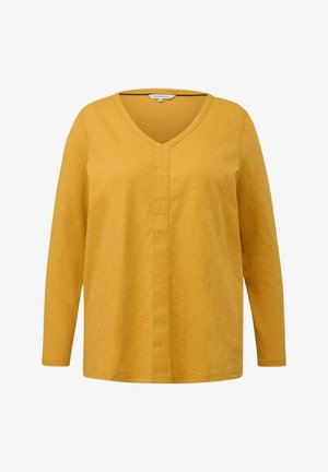 MIT TEILUNGSNAHT - Long sleeved top - gelb