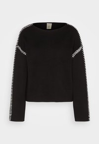 YAS Strickpullover - black