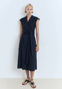 Mango - MIDI WITH KNOT DETAIL - Jurk - dark blue Miniatuurafbeelding 1