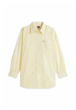 Tommy Jeans, TJW OVS ESSENTIAL SHIRT EXT - Hemdbluse - citronella   stripe