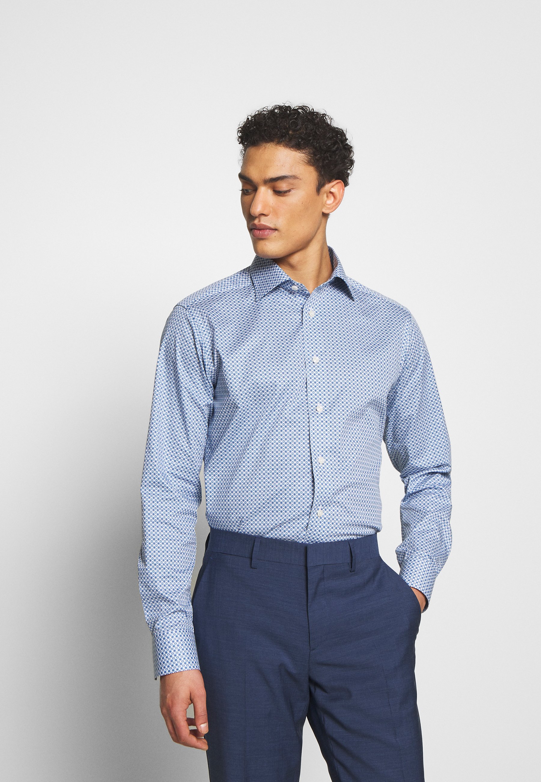Eton SLIM FIT Finskjorte bluewhite Zalando.no Eton SLIM FIT - Finskjorte - blue/white
