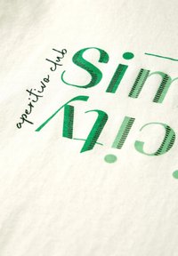 Cecil MIT WORDING - Triko s potiskem - weiß