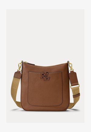 Lauren Ralph Lauren PEBBLED LEATHER LARGE CAMERYN CROSSBODY - Bandolera - tan