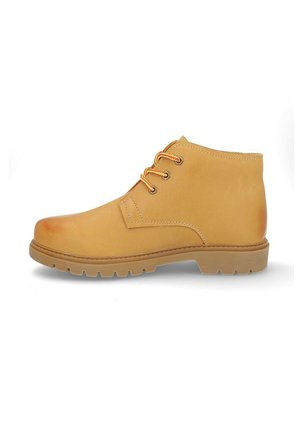 Botines con cordones - mostaza