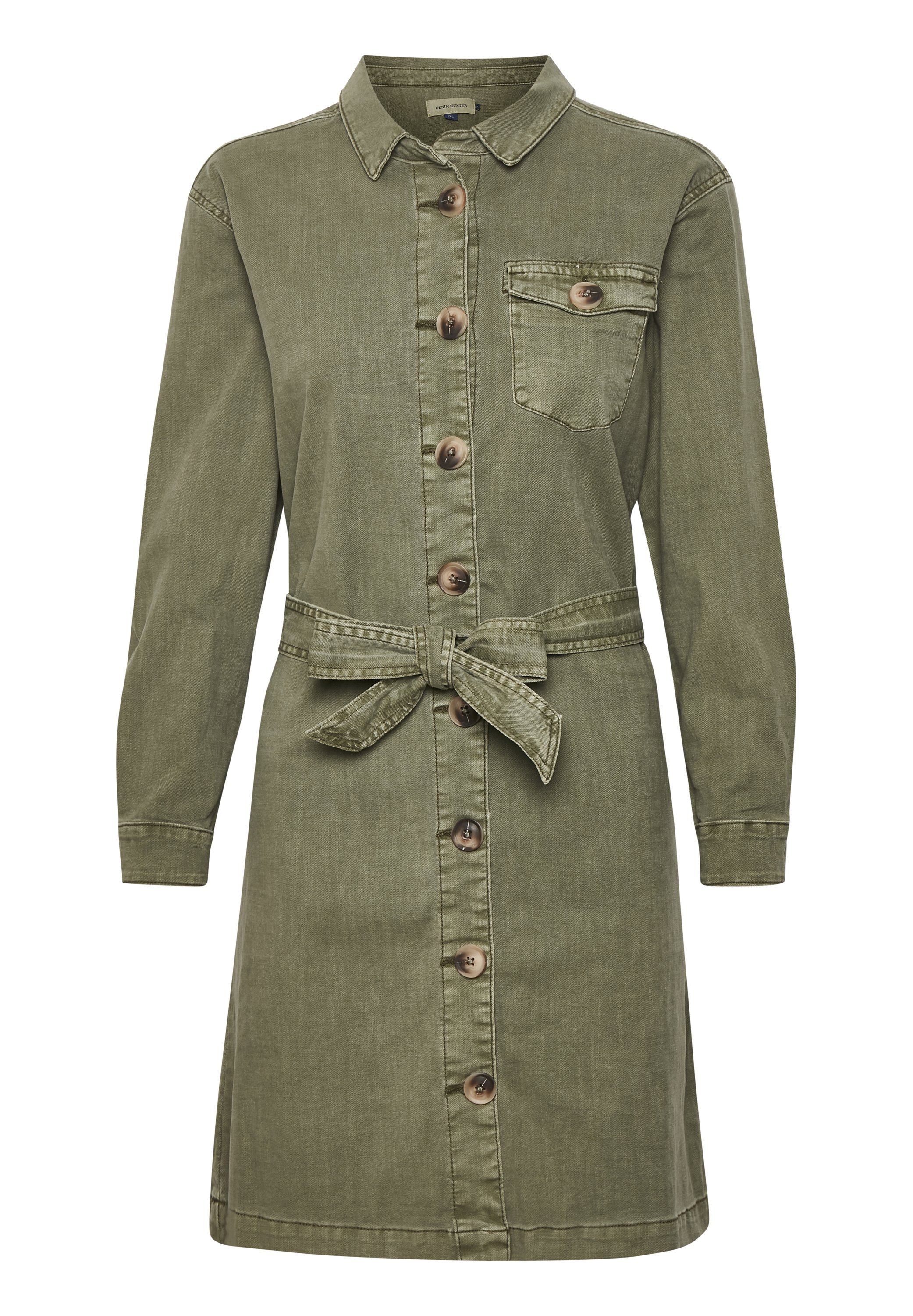 Denim Hunter DHALTO Vestido camisero dusty oliveverde Circle of Trust Camisa light blue denim Zalando.es