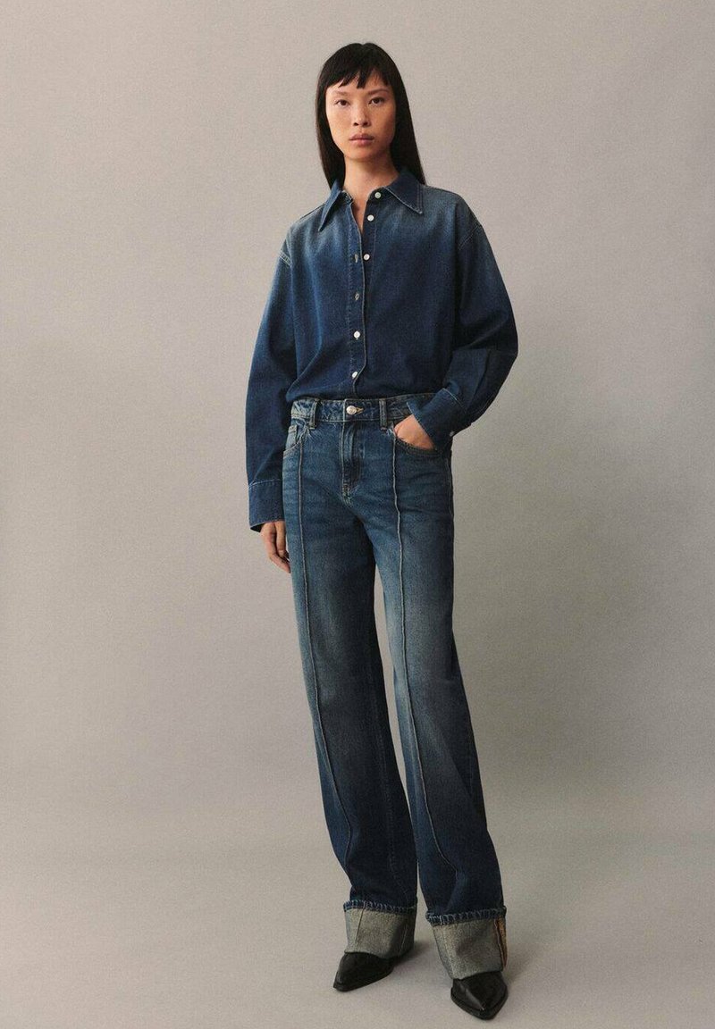 Mango Blusa - dark blue