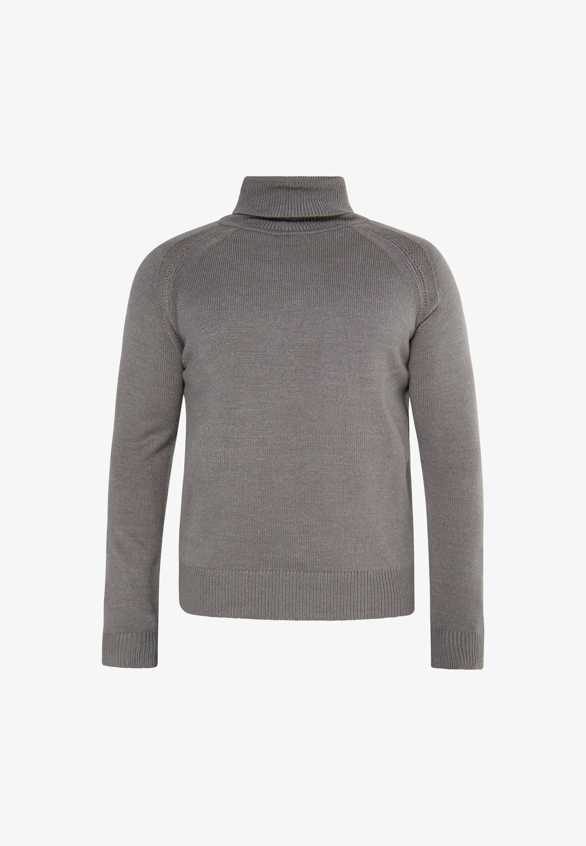 Mo ROLLKRAGEN Strickpullover hellgrau melange/hellgrau-meliert