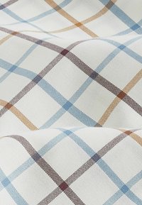 Next EASY OXFORD - Overhemd - ecru white blue mini tattersall