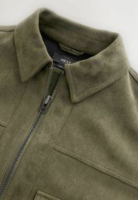 Imitatieleren jas - khaki green