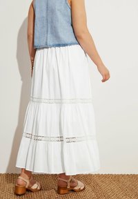 Yours Clothing TIERED - Maxikjol - white