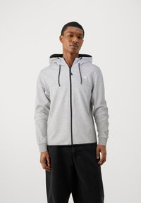 Jack & Jones - JCOAIR ZIP HOOD - Užtrauktuku užsegamas treningas - light grey melange Miniatiūros vaizdas 1