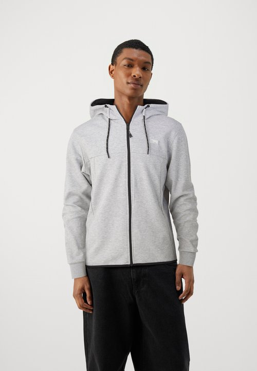 Jack & Jones JCOAIR HOOD - Sweatjacke - desert sage melange/hellgrün