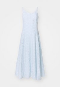 V NECK TEXTURED MIDI - Robe de jour - blue