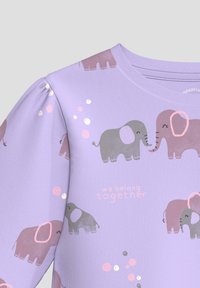 s.Oliver IM SLIM FIT MIT ALL-OVER - Langarmshirt - lavendel