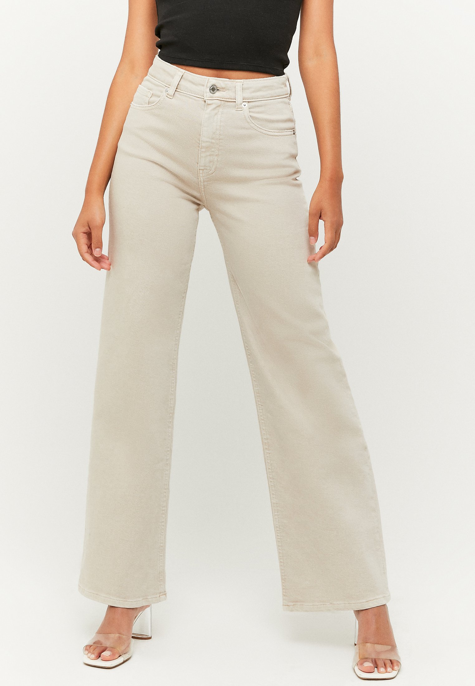 TALLY WEiJL EXTRA WIDE LEG - Jeans a zampa - beige - Zalando.it