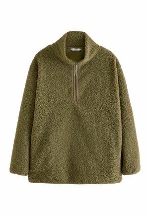 OUTDOOR BORG QUARTER ZIP - Fleecepaita - olive green