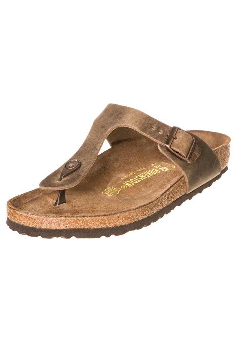 Birkenstock GIZEH Tbar sandals tabakbraun/beige