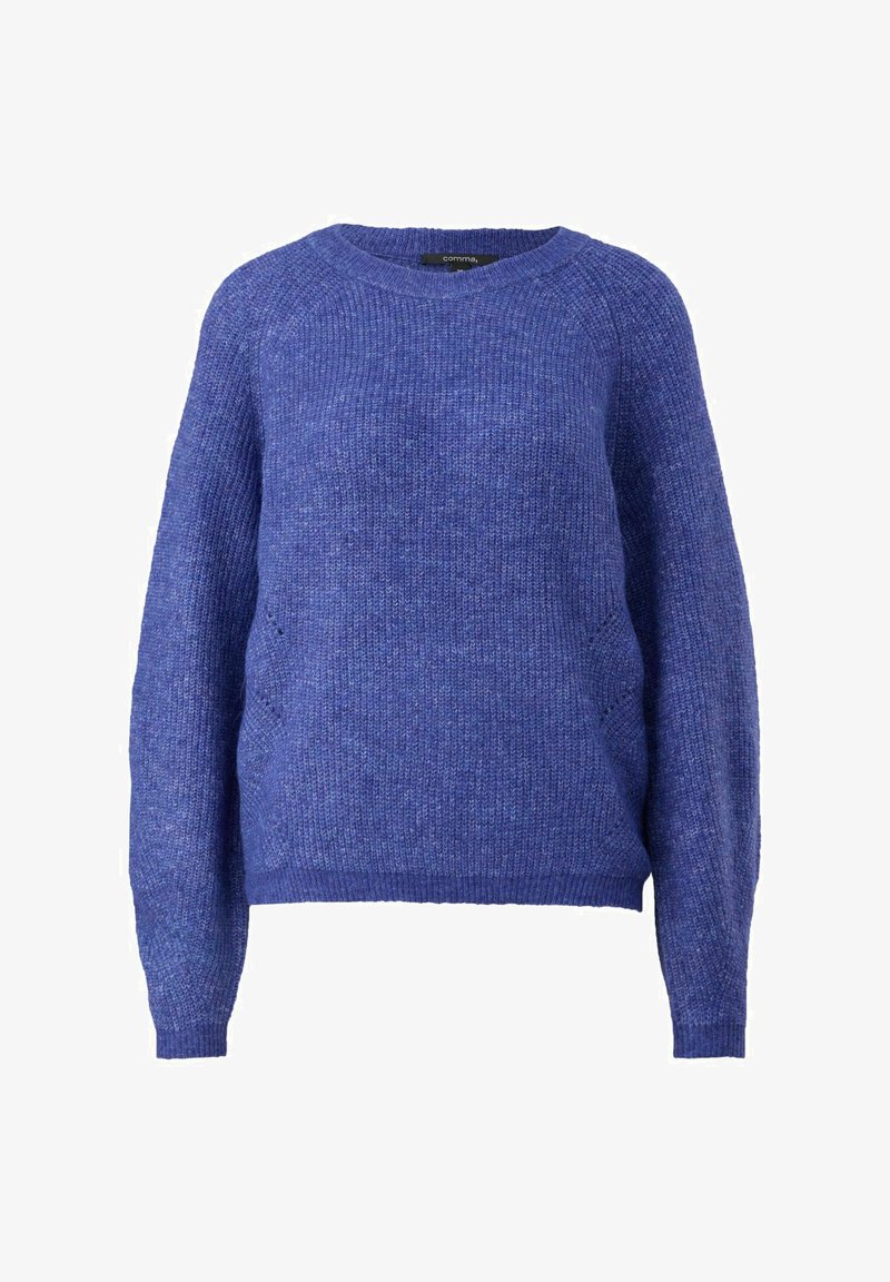 Knit Pattern Comma Mode Pullover Openwork Knit Short Sleeve Jumper