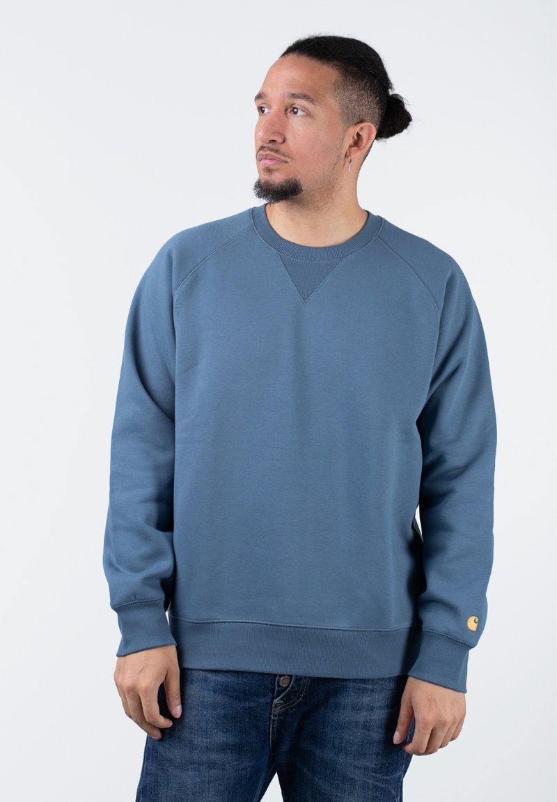 Carhartt WIP CHASE Sudadera storm blue gold/azul Zalando.es Carhartt WIP CHASE Sudadera storm blue gold/azul Zalando.es