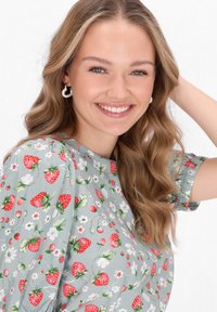 myMo Bluse - sage green multicolor