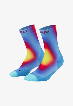 CEP, CEP RUN EDT. GRADIENT SOCKS, MID CUT, 5.0, MEN - Sports socks - blue yellow
