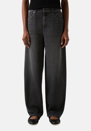BARREL FIT BINA - Wide leg - dunkelgrau