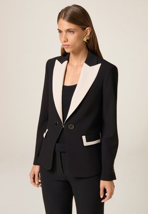 CON DETTAGLI A CONTRASTO - Blazer - nero