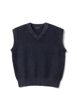 B.ANGEL, CROPPED VEST WITH DEEP V-NECK - Jersey de punto - dark blue