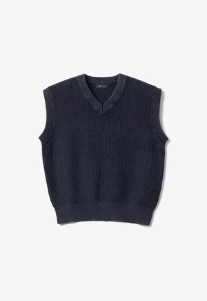 B.ANGEL, CROPPED VEST WITH DEEP V-NECK - Jersey de punto - dark blue