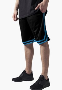 Urban Classics - STRIPES  - Shorts - black, blue Immagine in miniatura 1