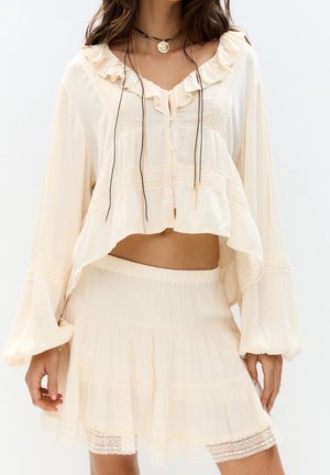 Button-down blouse - beige