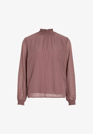 VILA, LONG SLEEVED TOP VIMICHELLE HIGH NECK - Blouse - rose brown