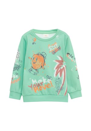 WEICHES MIT ALL-OVER-PRINT - Sweatshirt - türkis