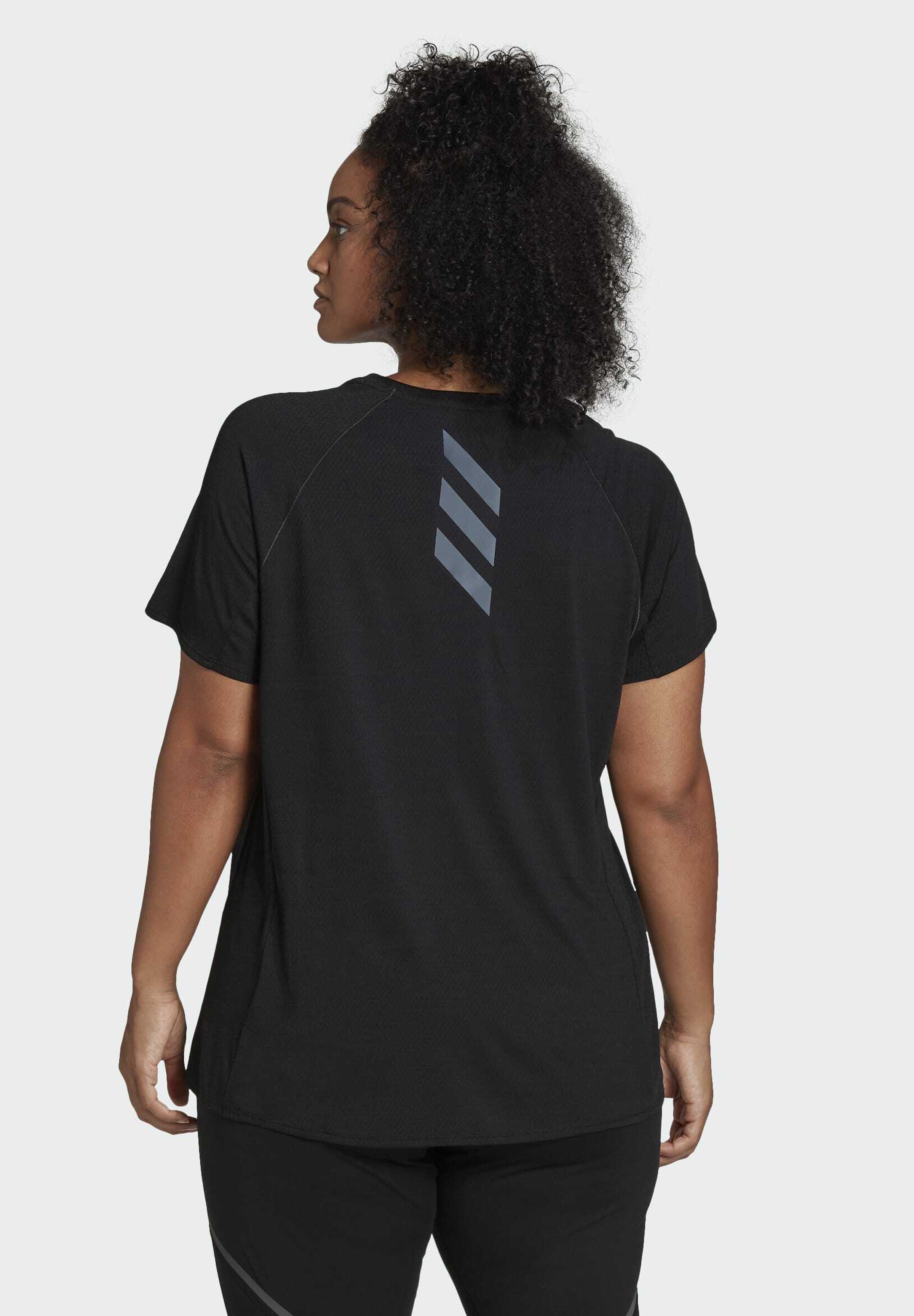 adidas Performance ADI RUNNER TEE - Basic T-shirt - black - Zalando.co.uk